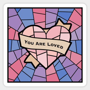 You Are Loved Pride (bi) Sticker